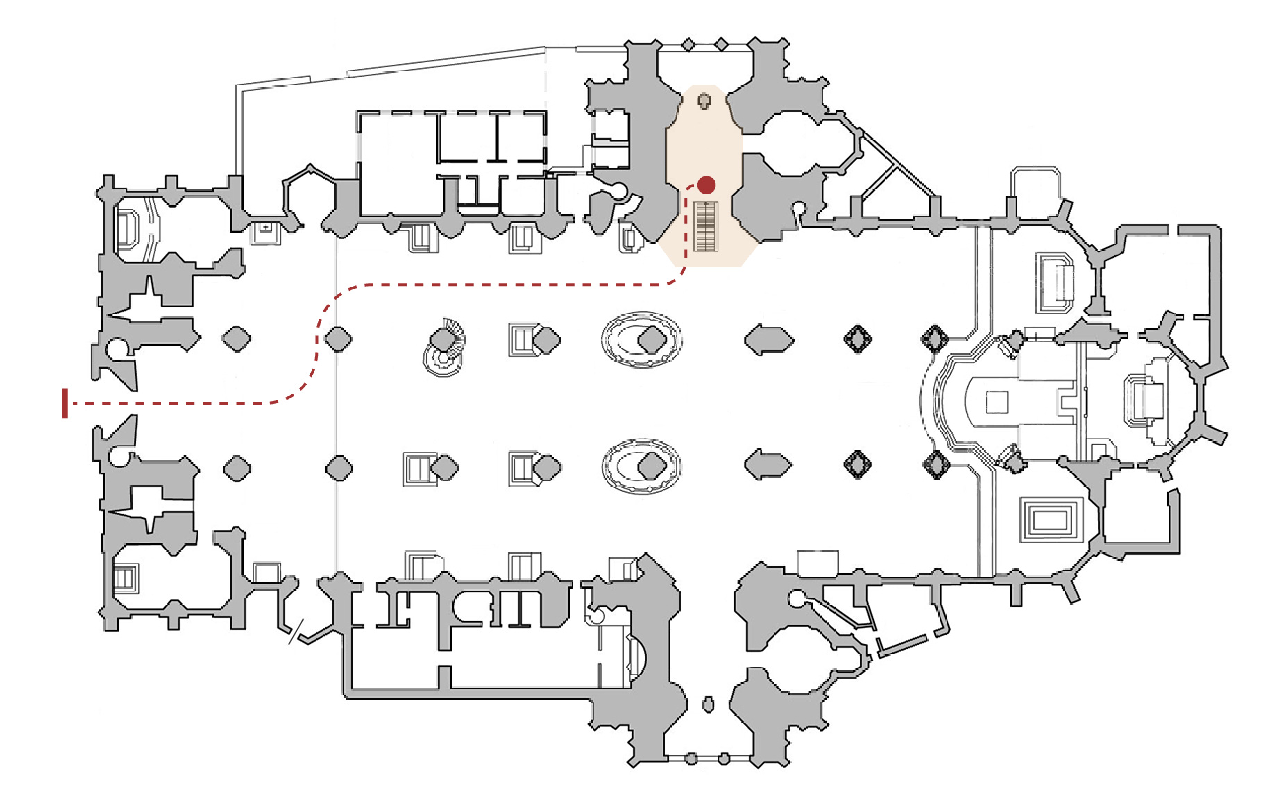 Cartina delle catacombe