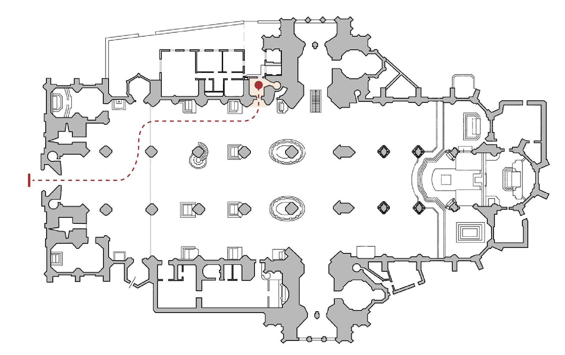 Plan de la tour nord